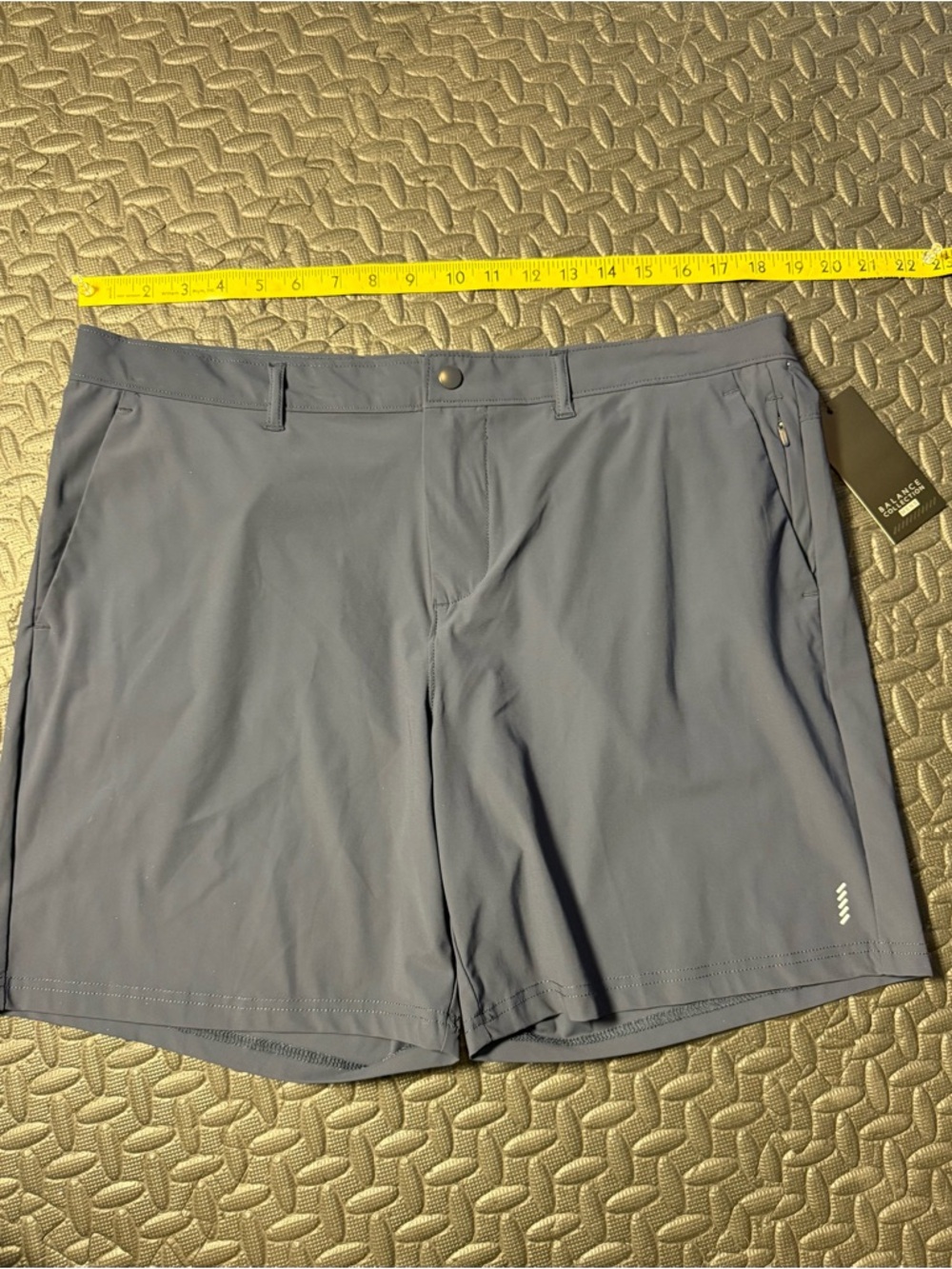 Balance Collection Men's Navy Blue Athletic Shorts With Zip Pockets NWT Size XL - Picture 5 of 9
